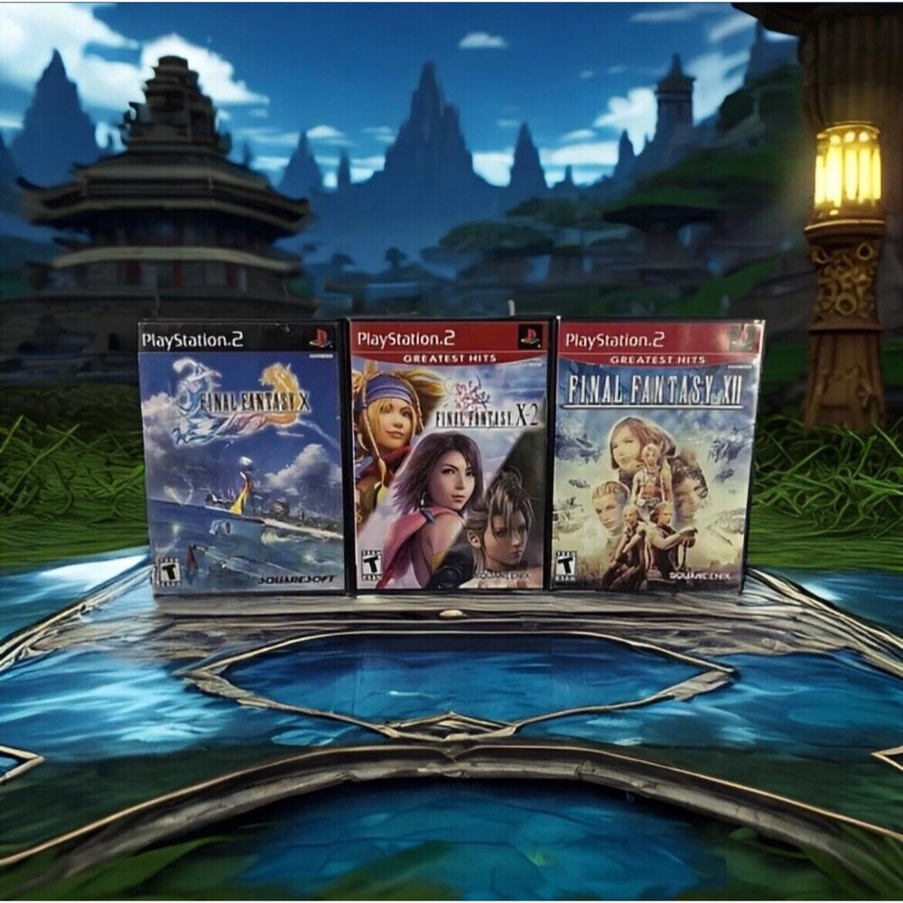 Final Fantasy X, X-2, & XII (Sony PlayStation, PS2) Complete Bundle